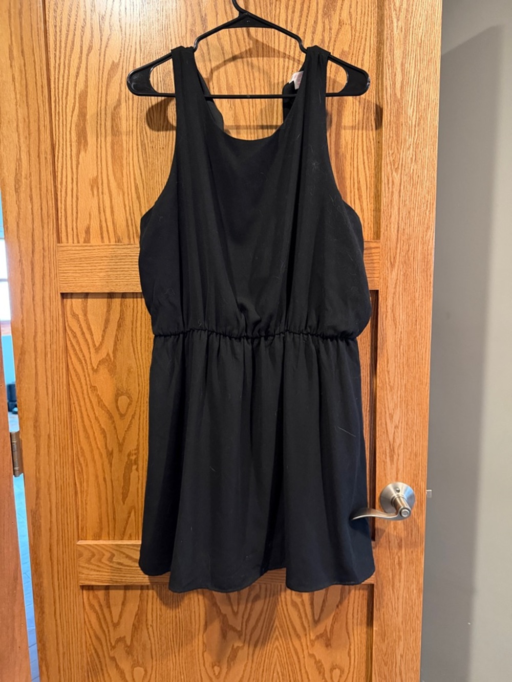 Xhilaration Black Sleeveless Mini Dress with Elastic Waist XXL EUC